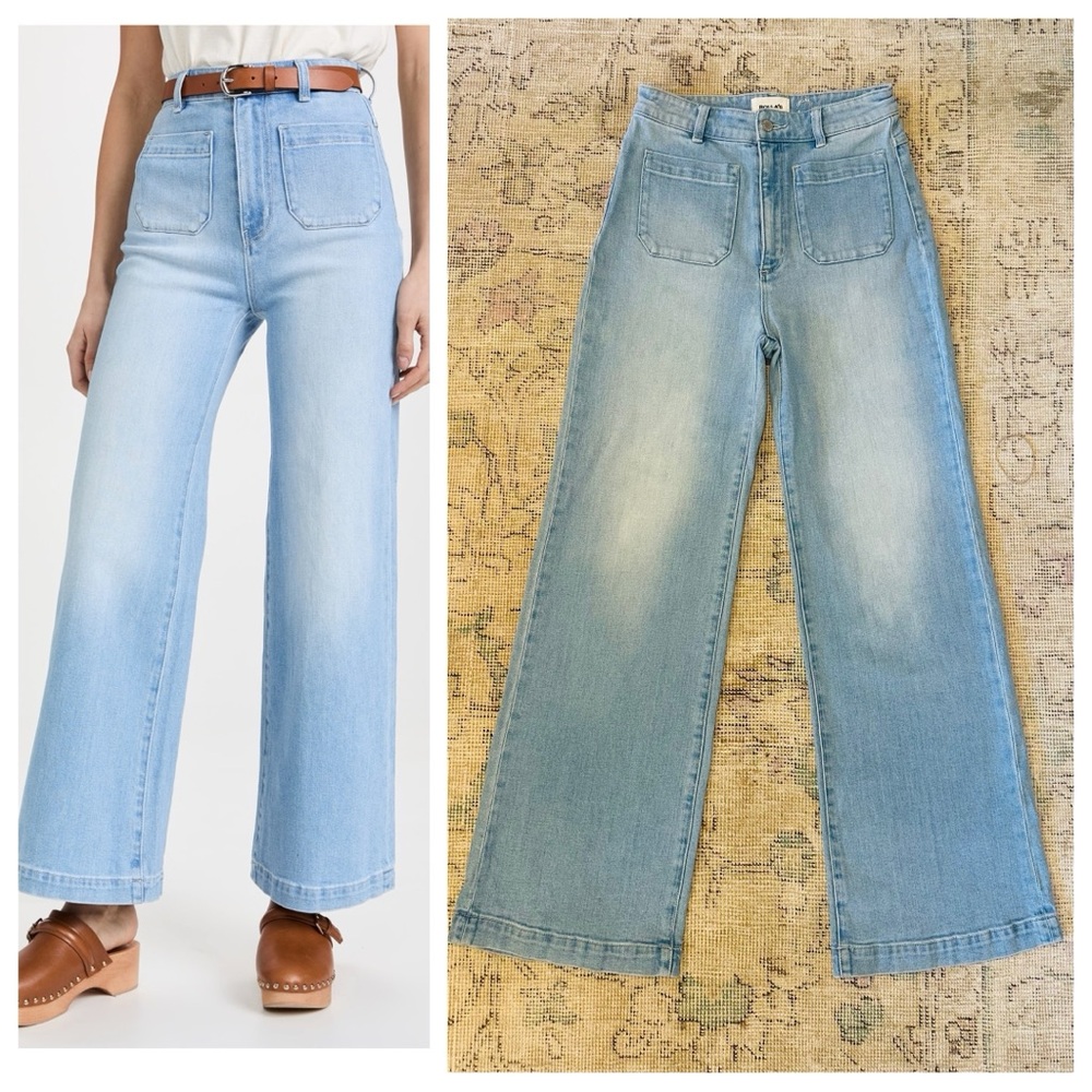 Rolla's High Rise Wide Leg (long) Sailor Jean in Me Again Wash Size 29